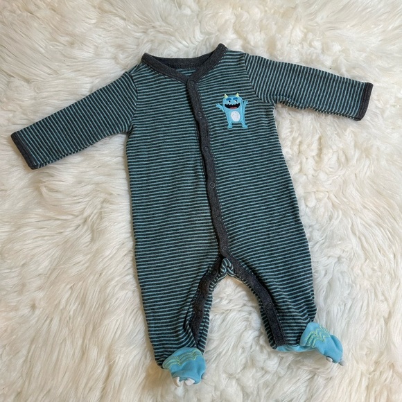 Baby Boy 3 Months Footies - Picture 2 of 6
